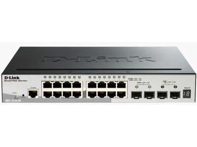 D-Link DGS-1510-20 netværksswitch Administreret L3 Gigabit Ethernet (10/100/1000) Sort