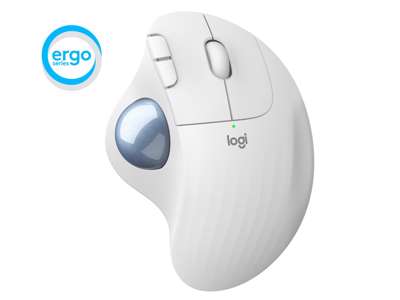 Logitech M575 ERGO Trackball, Offwhite