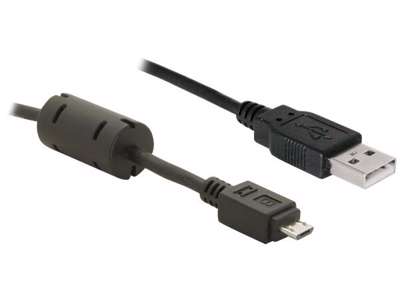 DeLOCK Cable USB 2.0 A to USB-micro B - 3m USB-kabel USB A Micro-USB B Sort