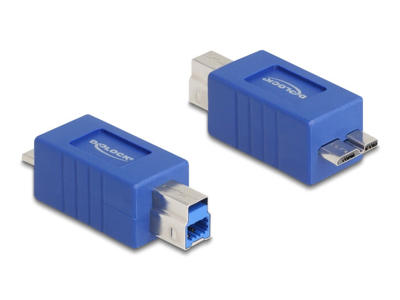 DeLOCK 67215 kabel kønsskifter USB Type-B USB Micro-B Blå