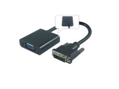 Microconnect DVIDVGA videokabel adapter 0,25 m DVI-D VGA (D-Sub) Sort