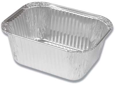 Aluminiumsbakke, Gastronom, 26,1x19x6,1cm, 185 cl, rektangulær, 360 stk, Abena Cater-Line