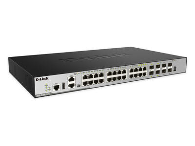 D-Link DGS-3630-28TC netværksswitch Administreret L3 Gigabit Ethernet (10/100/1000) 1U Sort