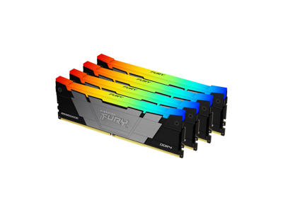 Kingston Technology FURY 128 GB 3600 MT/s DDR4 CL18 DIMM (sæt med 4) Renegade RGB