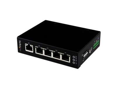 StarTech.com IES51000 netværksswitch Ikke administreret Gigabit Ethernet (10/100/1000) Sort