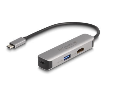 DeLOCK 61060 interface hub USB 3.2 Gen 1 (3.1 Gen 1) Type-C 5000 Mbit/s Grå