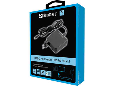 Sandberg USB-C AC Charger PD65W EU 2M