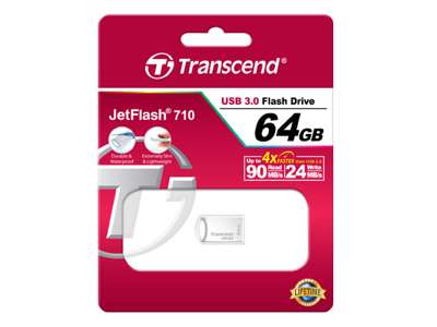 Transcend JetFlash 710S 64GB USB-nøgle USB Type-A 3.2 Gen 1 (3.1 Gen 1) Sølv