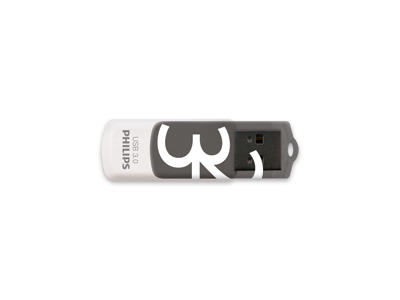 Philips Vivid USB-nøgle 64 GB USB Type-A 3.2 Gen 1 (3.1 Gen 1) Grå, Hvid