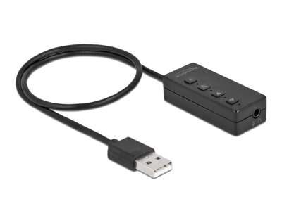 DeLOCK 66731 lydkabel 0,4 m 2 x 3.5mm USB Type-A Sort