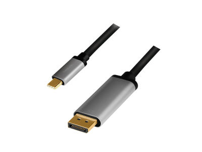 LogiLink CUA0100 kabel kønsskifter DisplayPort USB 3.2 Gen1 Type-C Sort, Grå