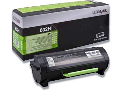 Toner, 602H, Black-sort, 10.000 sider, Lexmark 