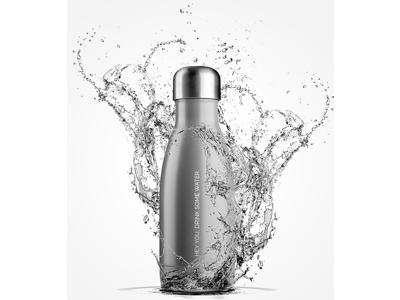 Vandflaske, Thermoeffekt, Matte Grey, 280 ml, Jobout Mini