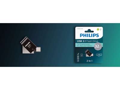 Philips FM32DC152B/00 USB-nøgle 32 GB USB Type-C 3.2 Gen 1 (3.1 Gen 1) Sort