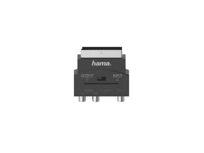 Hama 00205268 videokabel adapter S-VHS 3 x RCA + SCART (21-pin) Sort