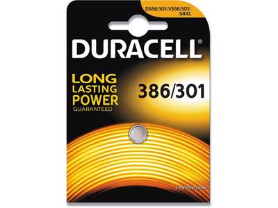 Batteri, 386/301, 1.5 V, 1 stk, Duracell