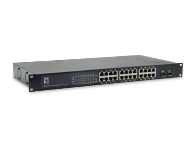 LevelOne GEP-2622W380 netværksswitch Ikke administreret Gigabit Ethernet (10/100/1000) Strøm over Ethernet (PoE) Sort