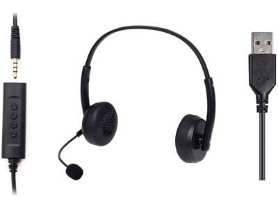 Sandberg 126-21 hovedtelefoner/headset Ledningsført Kontor/Callcenter Sort