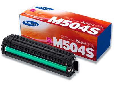 Toner, CLT-M504S, Magenta-rød, 1.800 sider, Samsung 504S