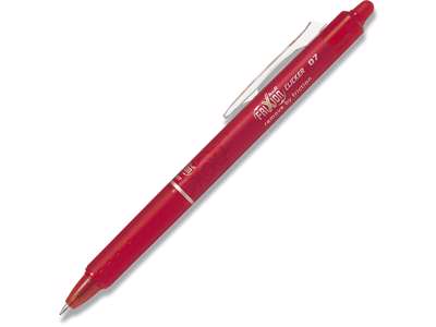 Rollerball gelpen, 0.7 mm, 0.35 mm, Rød, Pilot FriXion Clicker Medium BLRT-FR7-R