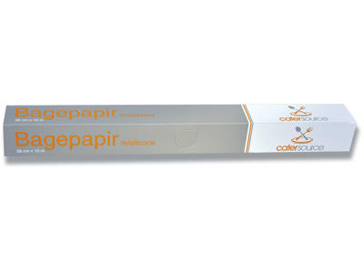 Bagepapir, Med silikone, 38 cm, 10 m, Catersource