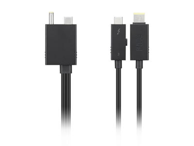 Lenovo 4X91K16970 Thunderbolt kabel 0,7 m 40 Gbit/sek. Sort