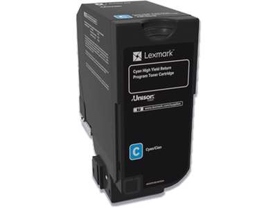 Toner, CS725, Cyan-blå, 12.000 sider, Lexmark 