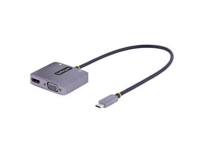 StarTech.com 122-USBC-HDMI-4K-VGA USB grafisk adapter 3840 x 2160 pixel Grå