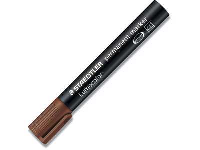 Marker, Rund spids, 2 mm, Brun, Staedtler Lumocolor 352