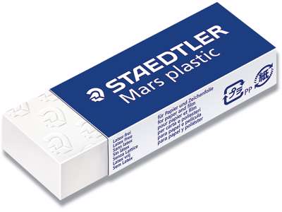 Viskelæder, Standard, Hvid, 1 stk, Staedtler Mars 