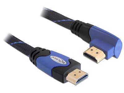 DeLOCK 2m High Speed HDMI 1.4 HDMI-kabel HDMI Type A (Standard) Sort, Blå