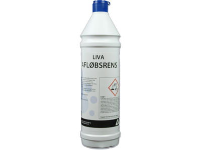 Afløbsrens, Uden parfume, Uden farve, 1 liter, Liva 