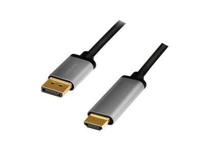 LogiLink CDA0107 videokabel adapter 2 m DisplayPort HDMI Sort, Grå