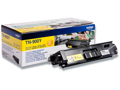 Toner, TN900Y, Yellow-gul, 6.000 sider, Brother 