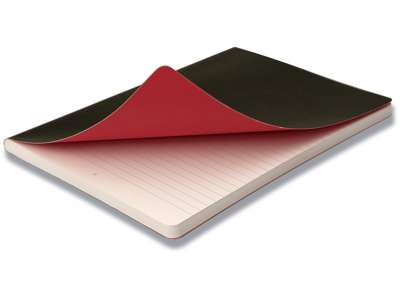 Notesbog, A5, Linjeret, Sort, Oxford Black n´Red 