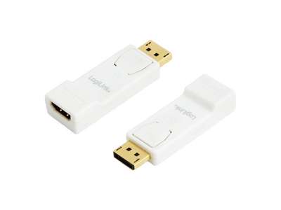 LogiLink CV0057 kabel kønsskifter DisplayPort HDMI Hvid, Gul