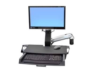 Ergotron StyleView Sit-Stand Combo Arm with Worksurface skærmbeslag og -stativer 61 cm (24") Væg