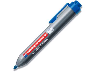 Whiteboard marker, Rund spids, Blå, 1.5-3 mm, Edding Retract 12