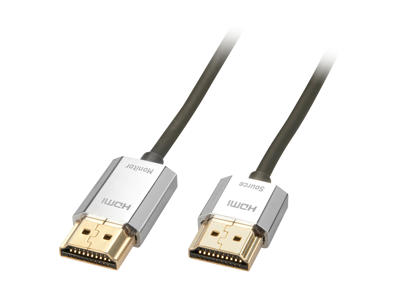 Lindy 41676 HDMI-kabel 4,5 m HDMI Type A (Standard) Sort, Guld, Sølv