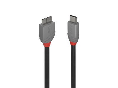 Lindy 36621 USB-kabel USB 3.2 Gen 1 (3.1 Gen 1) 1 m USB C Micro-USB B Sort