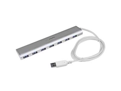 StarTech.com ST73007UA interface hub USB 3.2 Gen 1 (3.1 Gen 1) Type-A 5000 Mbit/s Sølv, Hvid