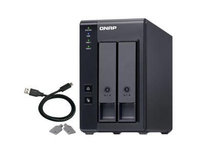 QNAP TR-002 drevkabinet HDD/SSD kabinet Sort 2.5/3.5"