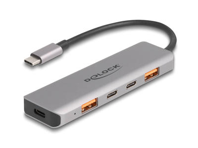 DeLOCK 64302 dockingstation Ledningsført USB 3.2 Gen 2 (3.1 Gen 2) Type-C Grå