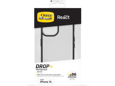 OtterBox React mobiltelefon etui 15,5 cm (6.1") Cover Sort, Transparent