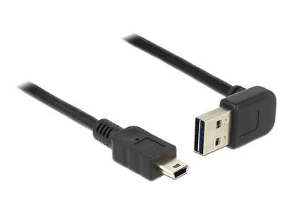 DeLOCK 2m, USB 2.0-A - USB 2.0 mini USB-kabel USB A Mini-USB B Sort