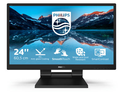 Philips 242B9TL/00 computerskærm 60,5 cm (23.8") 1920 x 1080 pixel Fuld HD LCD Berøringsskærm Sort