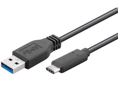 Microconnect USB3.1CA2 USB-kabel USB 3.2 Gen 1 (3.1 Gen 1) 2 m USB C USB A Sort