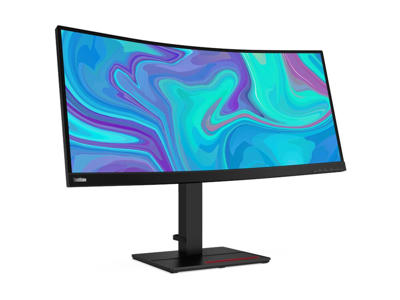 Lenovo ThinkVision T34w-20 computerskærm 86,4 cm (34") 3440 x 1440 pixel UltraWide Quad HD LCD Sort