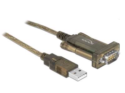 DeLOCK 64073 serielkabel Transparent 2 m USB Type-A DB-9