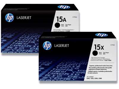 Toner, 15X, Black-sort, 3.500 sider, HP C7115X